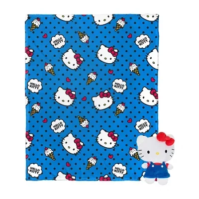 Northwest Big Thought Hugger 2-pc. Hello Kitty Throw Pillow In Blue