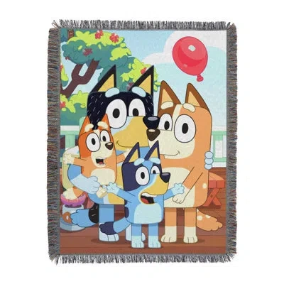 Northwest Bluey Throw Blanket, Family Day Cartoon Fan Decor, 48x60 Inches In Multi