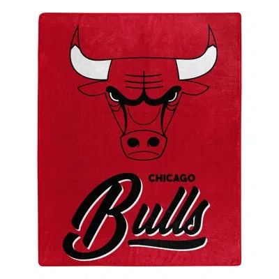 Northwest Bulls Signature Raschel Throw In Red