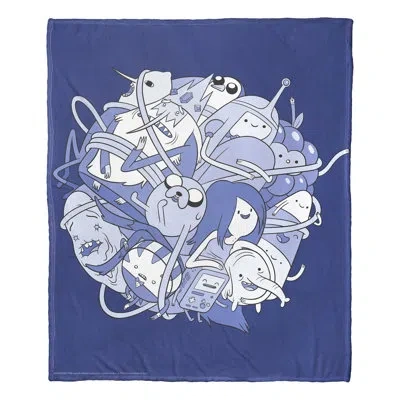 Northwest Cartoon Network Adventure Time Ball Of Fun Silk Touch Throw Blanket, Whimsical Cozy Throw, 50x60 Inc In Multi