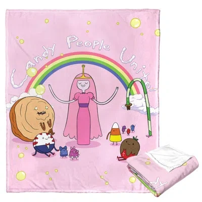 Northwest Cartoon Network Adventure Time Candy People Unite Silk Touch Throw Blanket 50x60 Inches In Multi