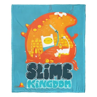 Northwest Cartoon Network Adventure Time Slime Kingdom Silk Touch Throw Blanket, Fantasy Cartoon Decor, 50x60  In Multi