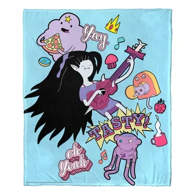 Northwest Cartoon Network Adventure Time Tasty Tunes Silk Touch Throw Blanket, Music Inspired Cartoon Throw, 5 In Multi