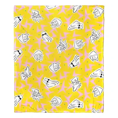 Northwest Cartoon Network's Johnny Bravo Silk Touch Throw Johnny And Friends In White