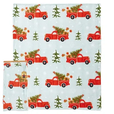 Northwest Christmas Truck Silk Touch Throw Blanket, 50 X 60 Inches