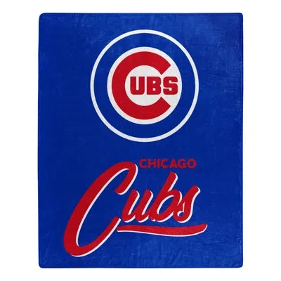 Northwest Cubs Signature Raschel Throw In Blue;red