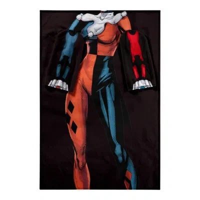 Northwest Dc Comics Batman Harley Quinn Adult Comfy Fleece Throw In Blue;red