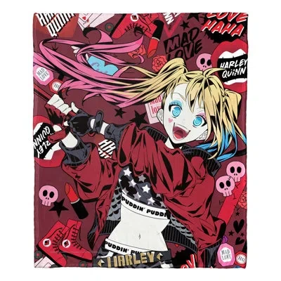 Northwest Dc Comics Batman Silk Touch Throw Harley's Crazy In Multi