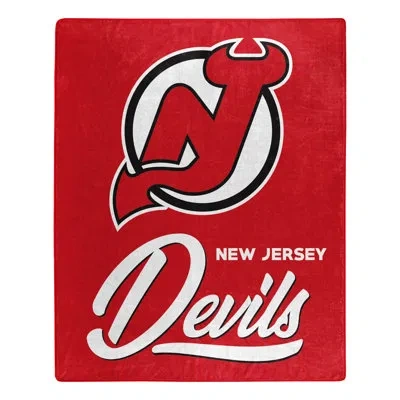 Northwest Devils Signature Raschel Throw In Red