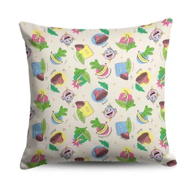Northwest Dora The Explorer Boots Pattern Throw Pillow, Soft, Cute, Lightweight, 18 X 18 Inches In Beige