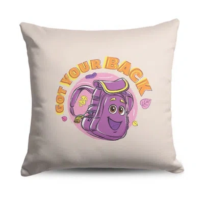 Northwest Dora The Explorer Got Your Backpack Throw Pillow, Plush, Cozy, Fun Décor, 18 X 18 Inches In Beige