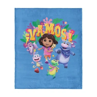 Northwest Dora The Explorer Vamos Touch Throw Blanket, Ultra-soft Plush, Cozy Fleece, 50x60 Inches