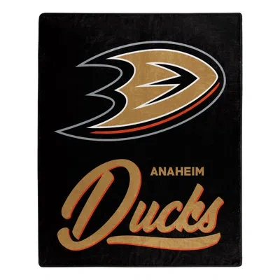 Northwest Ducks Signature Raschel Throw In Black;beige