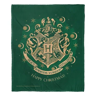Northwest Harry Potter Silk Touch Throw Happy Christmas In White