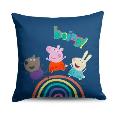 Northwest Hasbro Peppa Pig Boing Throw Pillow 18 X 18 Inches In Blue