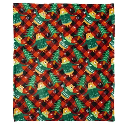 Northwest Holiday Bears Silk Touch Throw Blanket, 50 X 60 Inches