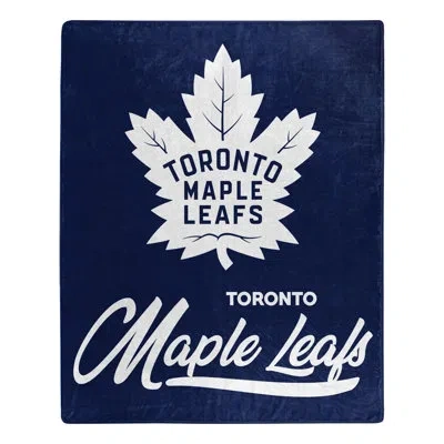 Northwest Maple Leafs Signature Raschel Throw In White;navy
