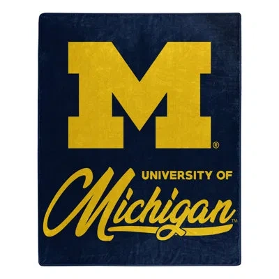 Northwest Michigan Signature Raschel Throw In Black;yellow