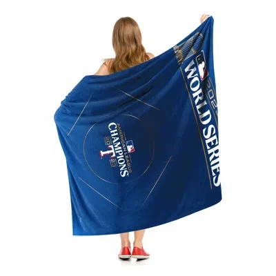 Northwest Mlb 2023 Wsc Glory Rangers Silk Touch Sherpa Throw In Blue