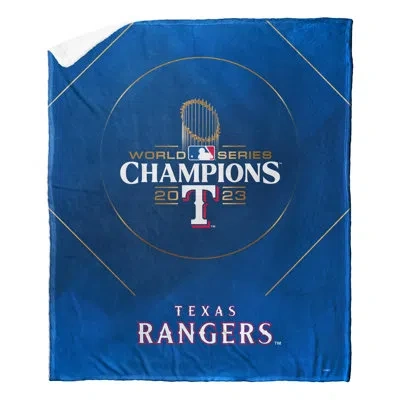 Northwest Mlb 2023 Wsp Manifest Rangers Silk Touch Sherpa Throw In Blue