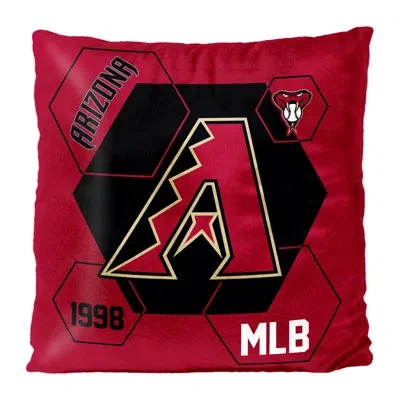 Northwest Mlb Arizona Diamondbacks Connector Velvet Reverse Pillow, Baseball Fan Decor, 16x16 Inches