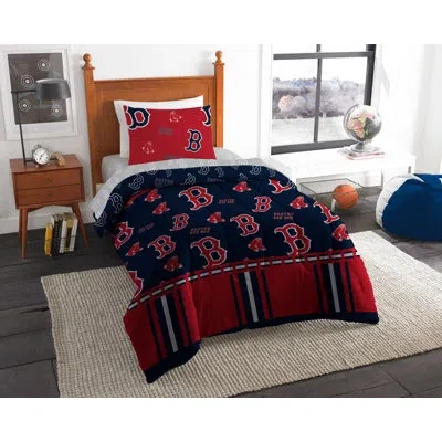 Northwest Mlb Boston Red Sox Rotary Bed In A Bag Set