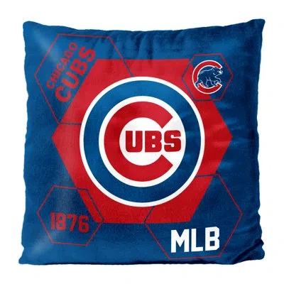 Northwest Mlb Chicago Cubs Connector Velvet Reverse Pillow, Baseball Fan Decor, 16x16 Inches