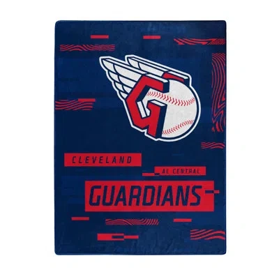 Northwest Mlb Digitize Guardians Raschel Blanket In Blue;red