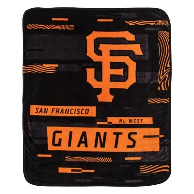 Northwest Mlb Digitize Sf Giants Raschel Blanket In Black;orange