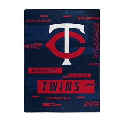 Northwest Mlb Digitize Twins Raschel Blanket In Blue;red