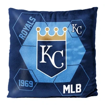 Northwest Mlb Kansas City Royals Connector Velvet Reverse Pillow, Baseball Fan Decor, 16x16 Inches