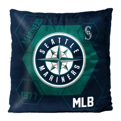 Northwest Mlb Seattle Mariners Connector Velvet Reverse Pillow, Baseball Fan Decor, 16x16 Inches In Green