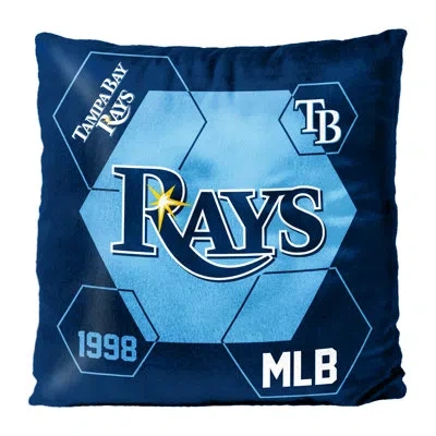 Northwest Mlb Tampa Bay Rays Connector Velvet Reverse Pillow, Baseball Fan Decor, 16 X 16 Inches