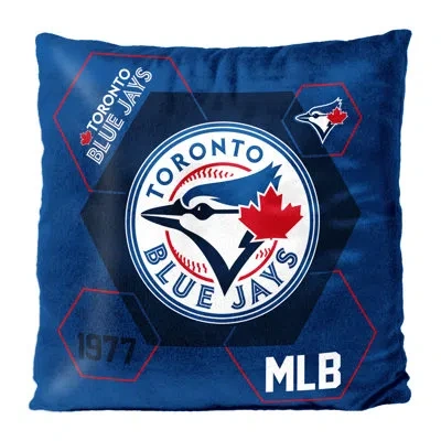 Northwest Mlb Toronto Blue Jays Connector Velvet Reverse Pillow, Baseball Fan Decor, 16 X 16 Inches