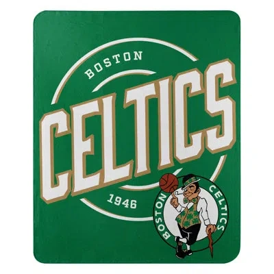 Northwest Nba Boston Celtics Fleece Throw Blanket, Basketball Fan Decor, 50x60 Inches In White;green