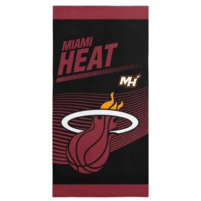 Northwest Nba Miami Heat 30" X 60" Beach Towel In Black