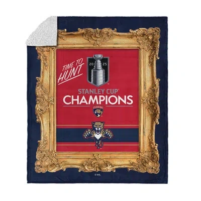 Northwest Nba Oklahoma City Thunder Champs – Net Gain Silk Touch Throw Blanket – 50 X 60 Inches In Navy