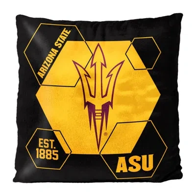 Northwest Ncaa Arizona State Connector Velvet Reverse Pillow, College Sports Decorative, 16x16 Inches