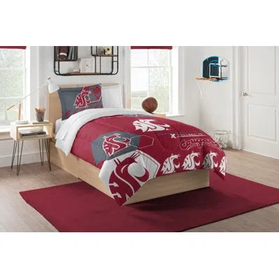 Northwest Ncaa Iowa Modern Take F/q Comforter Set In White;red