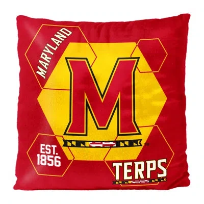 Northwest Ncaa Maryland Connector Velvet Reverse Sports Pillow, Great For College Fans, 16x16 Inches