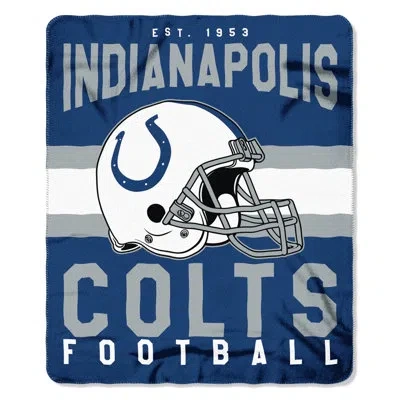 Northwest Nfl Indianapolis Colts Printed Fleece Throw In Blue;silver