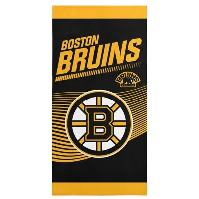 Northwest Nhl Boston Bruins 30" X 60" Beach Towel In Black