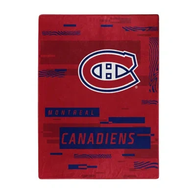 Northwest Nhl Digitize Raschel Throw Blanket - Oversized 60 X 80 Inches Ultra-soft Licensed Team Logo Bedding In Red,black,montreal Canadiens