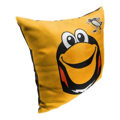 Northwest Nhl Mascot Love Penguins Printed Throw Pillow In Orange;multi
