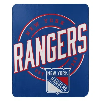 Northwest Nhl New York Rangers Fleece Throw Blanket, Hockey Fan Decor, 50x60 Inches In White;purple