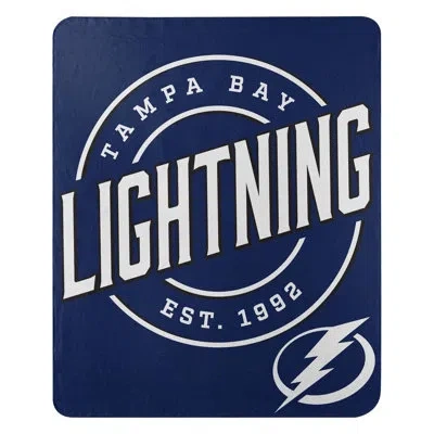 Northwest Nhl Tampa Bay Lightning Fleece Throw Blanket, Hockey Fan Decor, 50x60 Inches In Blue