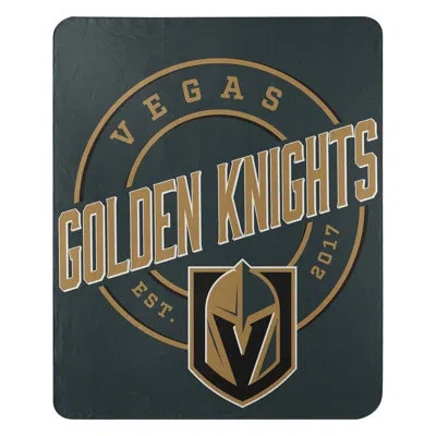 Northwest Nhl Vegas Fleece Throw Blanket, Hockey Fan Decor, 50x60 Inches In Black