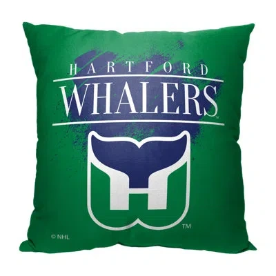 Northwest Nhl Vintage Burst Hartford Whalers Printed Throw Pillow In Green;multi