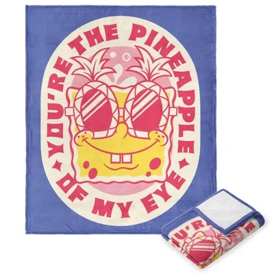 Northwest Nick Spongebob Pineapple Of My Eye Silk Touch Throw In Yellow;pink;purple