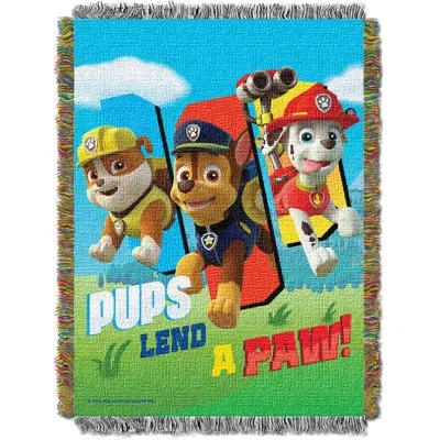 Northwest Nickelodeon Paw Patrol Throw Blanket, Lend A Paw Adventure Fan Decor, 48x60 Inches In Multi
